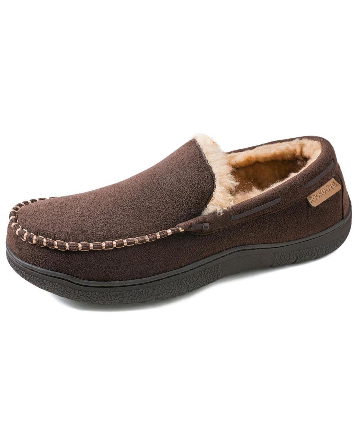 Rock Dove Mens Carter Wool Lined Micro suede Moccasin Slipper Product Image