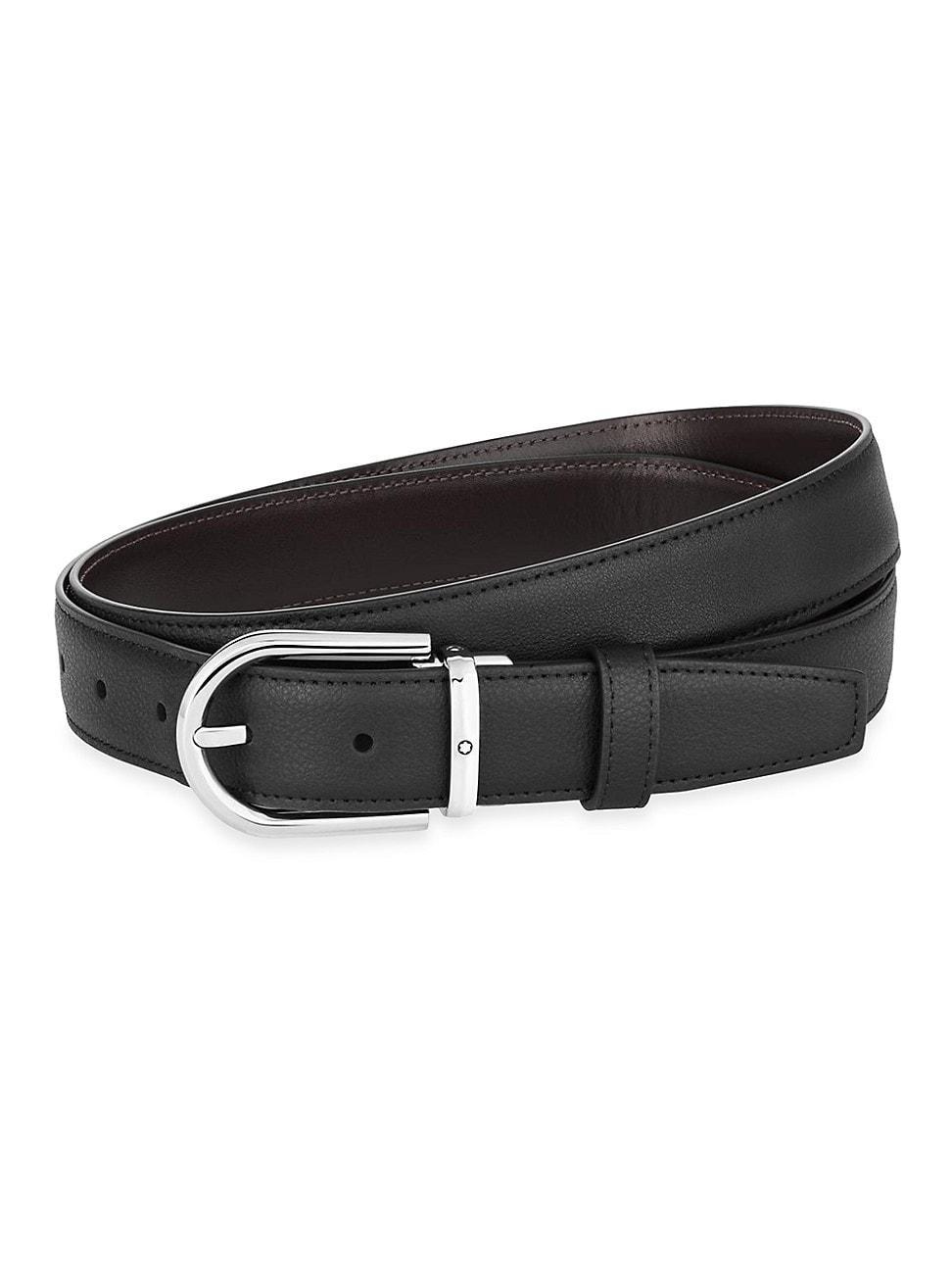 Mens Reversible Horseshoe Buckle Belt Product Image