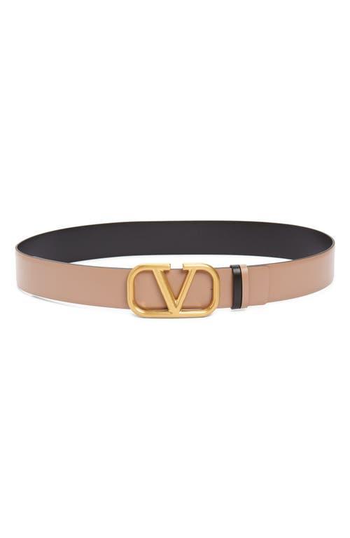 Valentino Garavani VLOGO Buckle Reversible Leather Belt Product Image