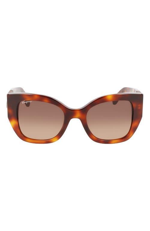 FERRAGAMO Gancini 51mm Gradient Modified Rectangular Sunglasses Product Image