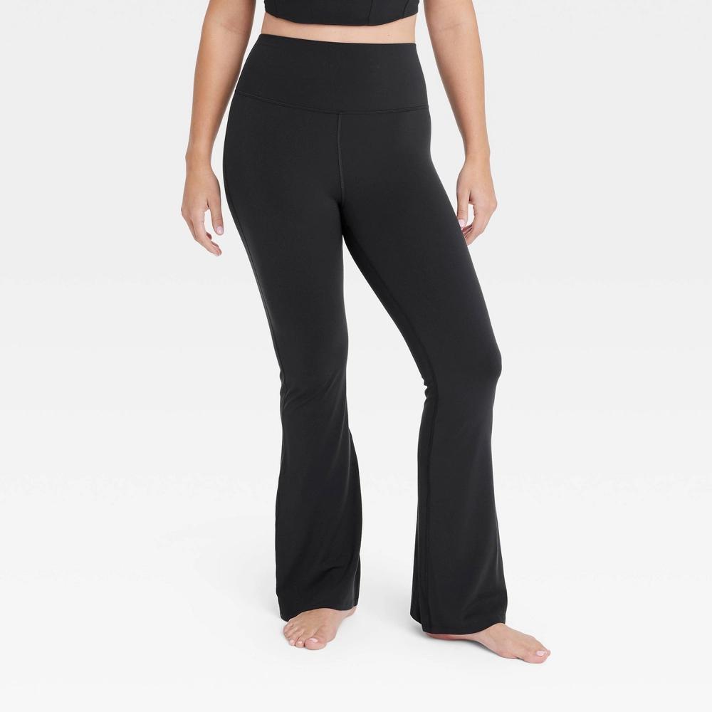 Women's Everyday Soft Ultra High-Rise Flare Leggings - All In Motion™ Black M Product Image