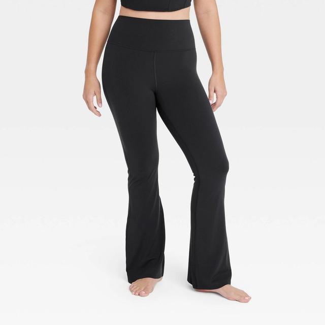 Womens Everyday Soft Ultra High-Rise Flare Leggings - All In Motion Black XS Product Image