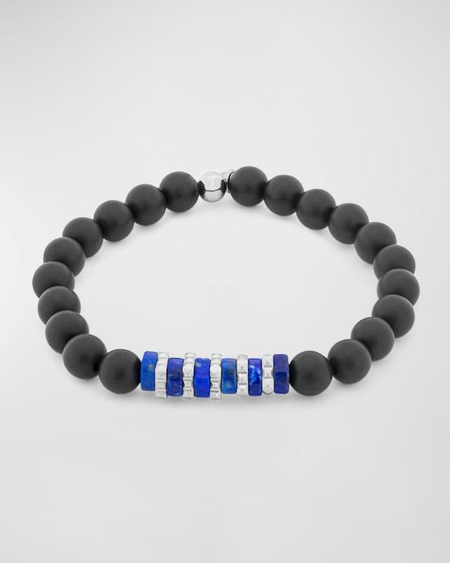 Mens Sodalite Beaded Bracelet, L Product Image