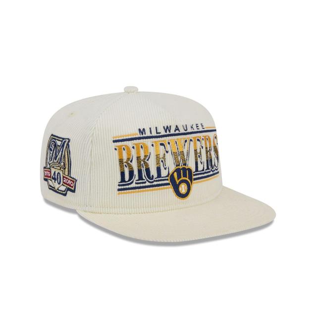 Milwaukee Brewers Throwback Corduroy Golfer Hat Male Product Image