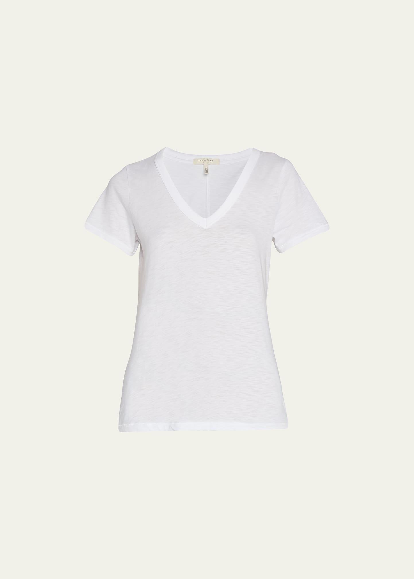 Womens V-Neck Cotton Tee Product Image