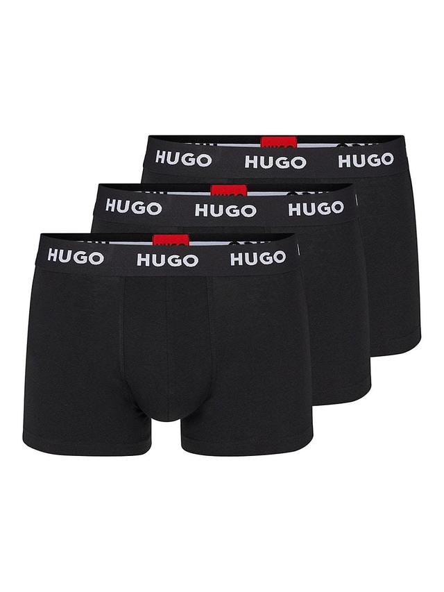 Mens Three-Pack of Logo-Waistband Trunks Product Image