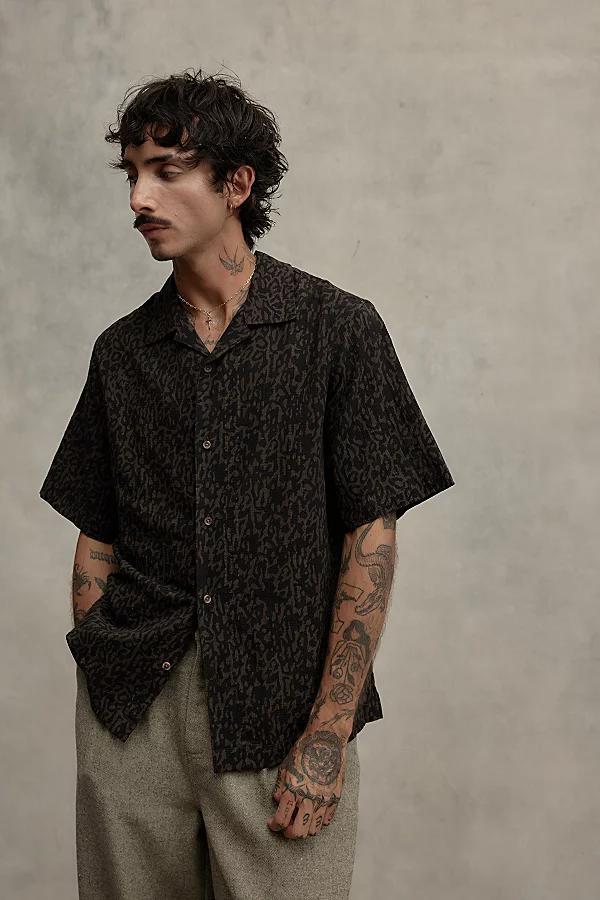 Loom Leopard Print Shirt Top Mens at Urban Outfitters Product Image