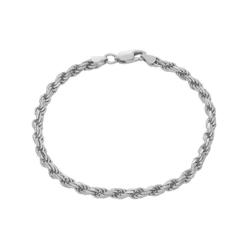 Giorgio di Vicenza Sterling Silver Mens Italian Rope Chain Bracelet Product Image