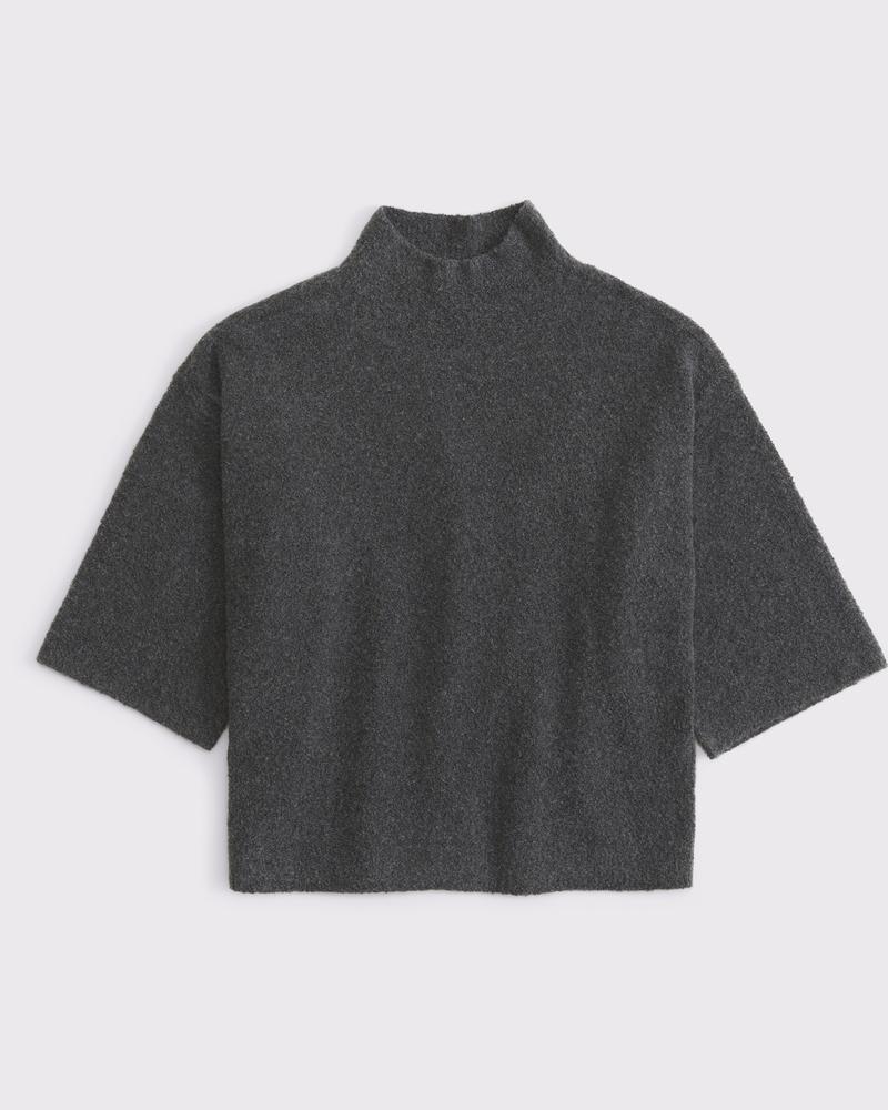 Boucle Mockneck Sweater Tee Product Image