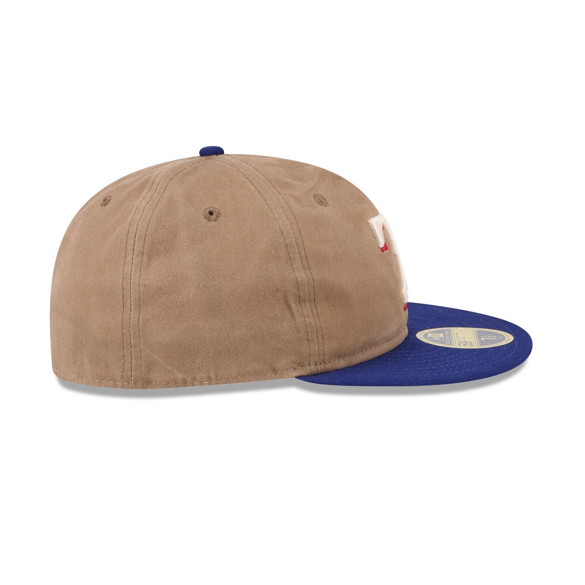 Texas Rangers Wax Canvas Retro Crown 59FIFTY Fitted Hat Male Product Image