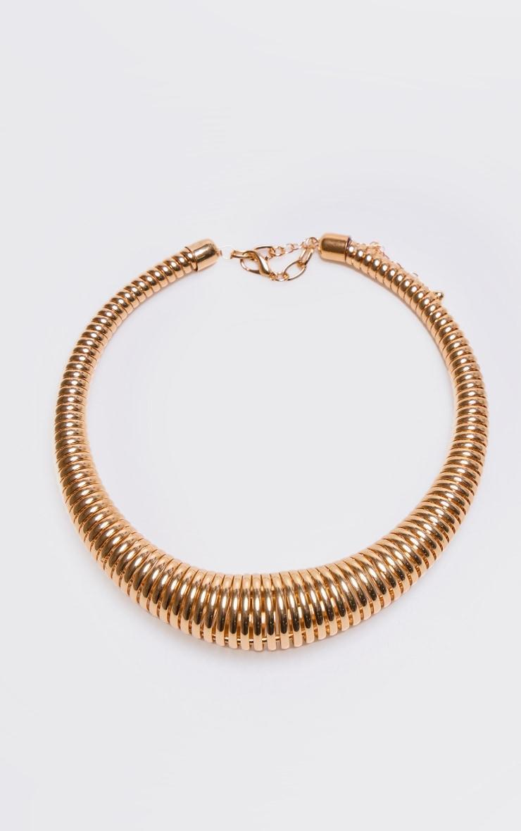 Gold Abstract Ridge Choker Product Image