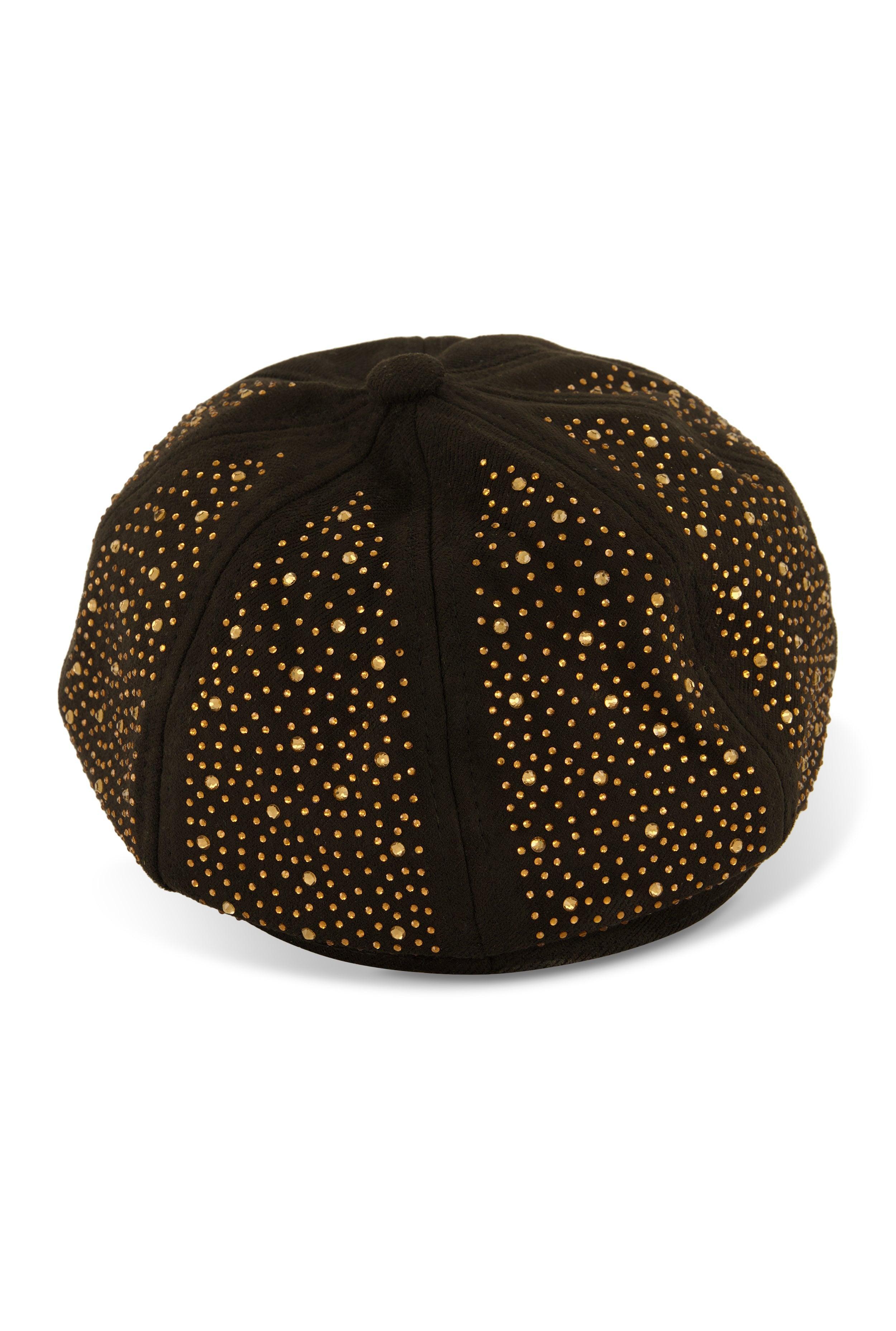 Rhinestone Studded Cabbie Hat Female Product Image