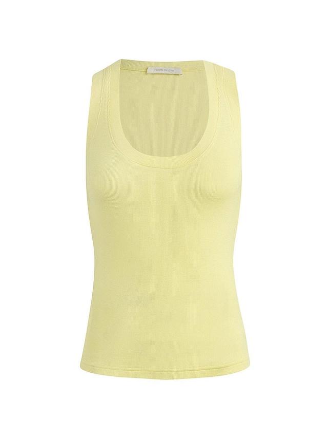 Womens Scoopneck Rib-Knit Tank Product Image