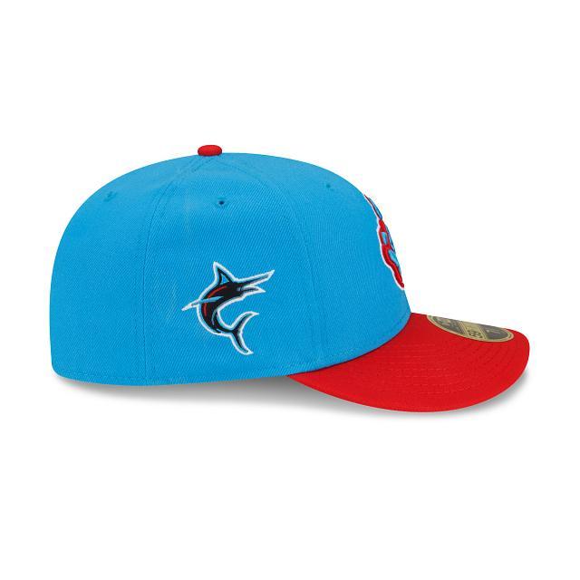 Miami Marlins City Connect Low Profile 59FIFTY Fitted Hat Male Product Image