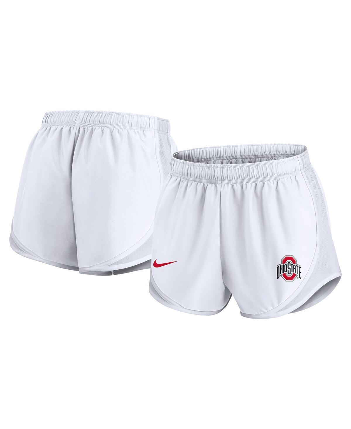 Nike Womens White Ohio State Buckeyes Primetime Tempo Performance Shorts Product Image