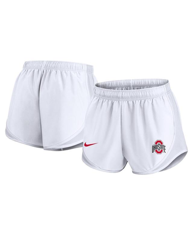 Nike Womens White Ohio State Buckeyes Primetime Tempo Performance Shorts Product Image