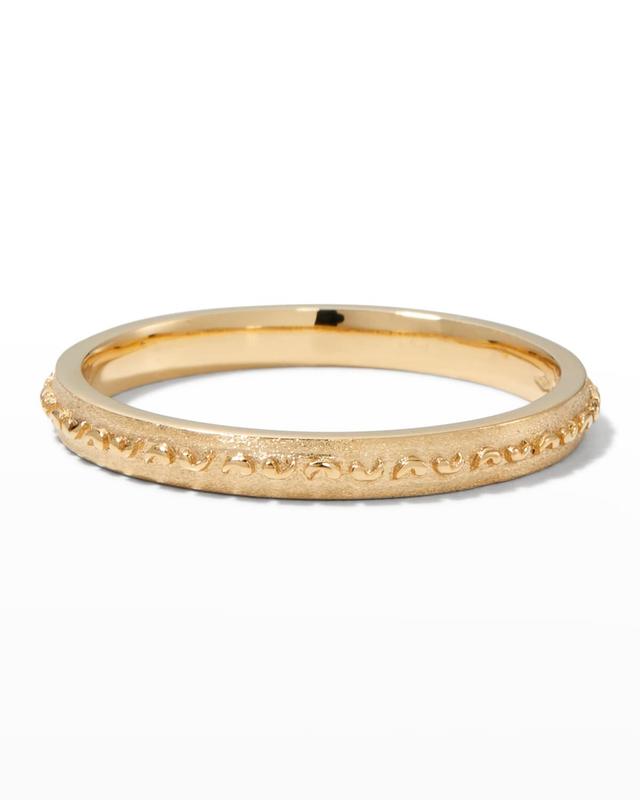 Mens Yellow Gold Icon Slim Eternity Band Ring Product Image