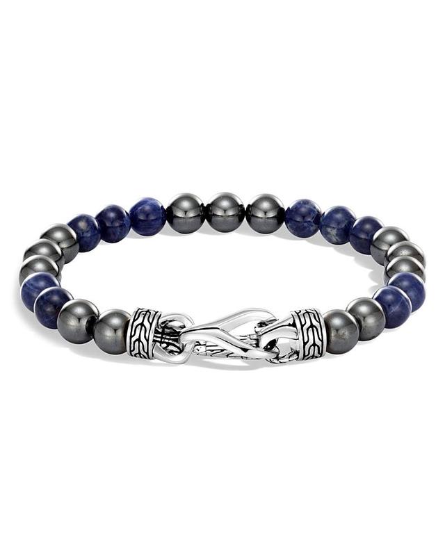 John Hardy Sterling Silver Classic Chain Sodalite & Hematite Beaded Bracelet Product Image