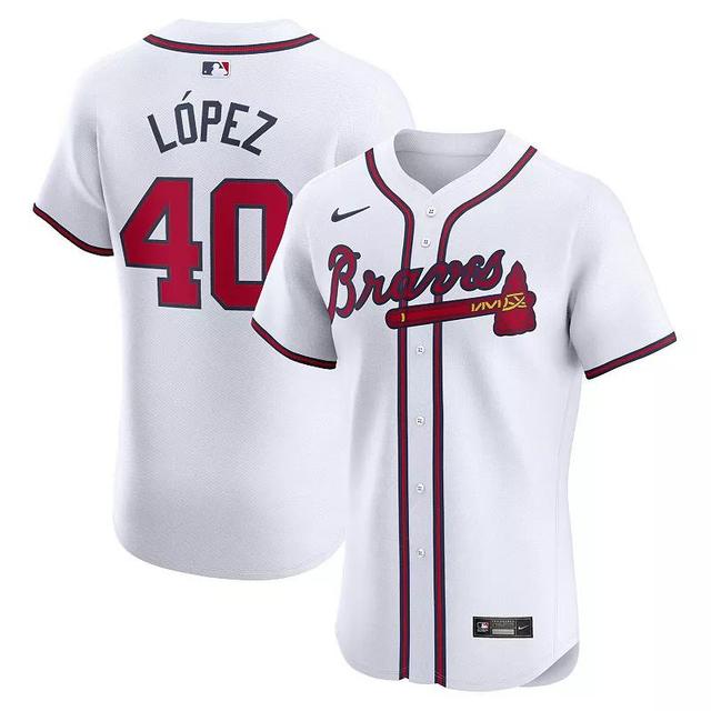 Mens Nike Reynaldo Lopez Atlanta Braves Home Elite Player Jersey Product Image