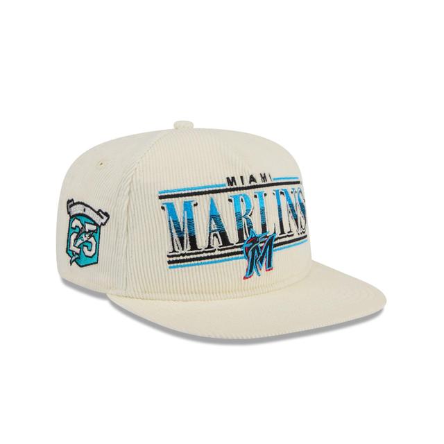 Miami Marlins Throwback Corduroy Golfer Hat Male Product Image