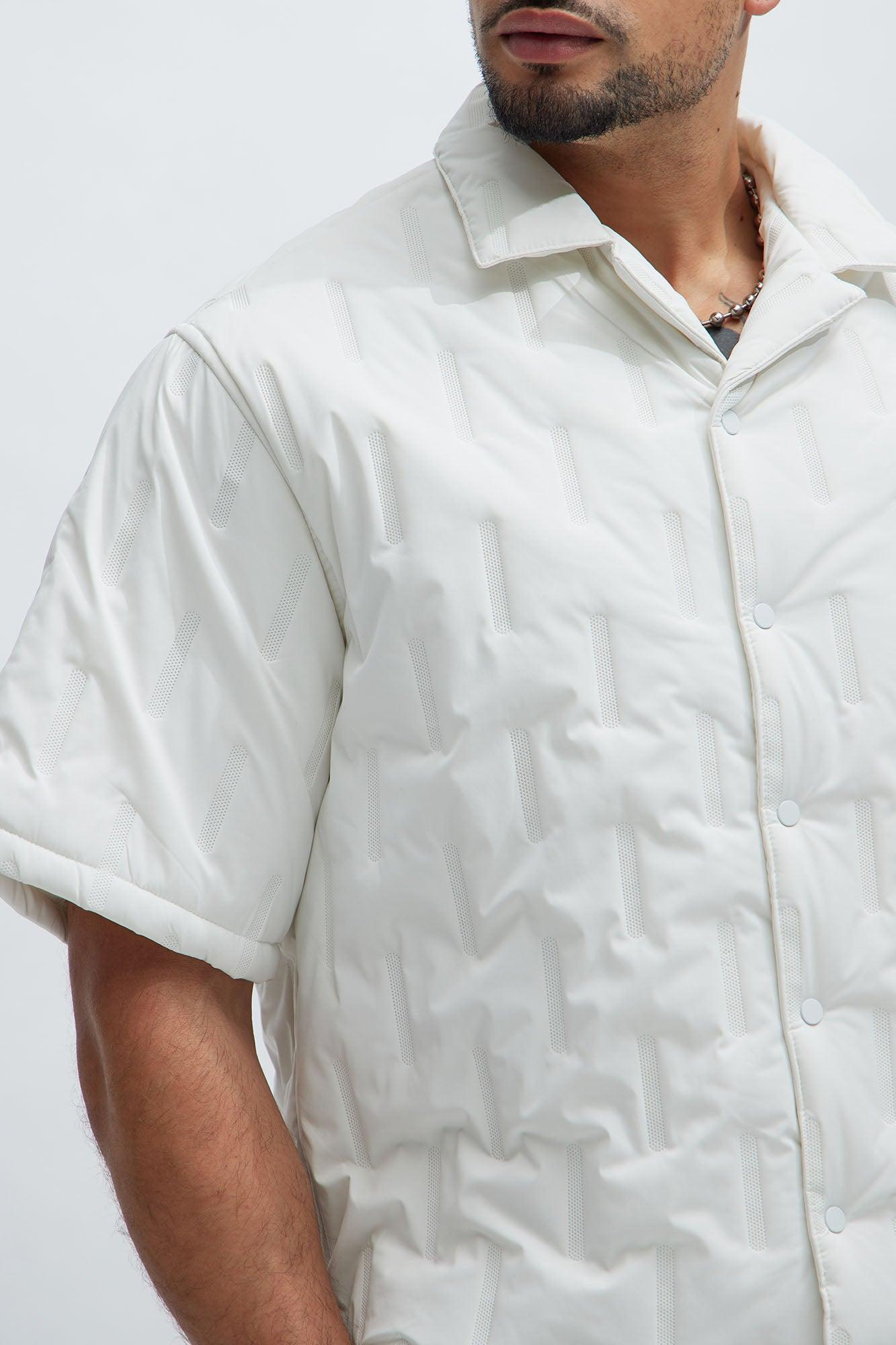 Kona Quilted Nylon Shirt - White Product Image