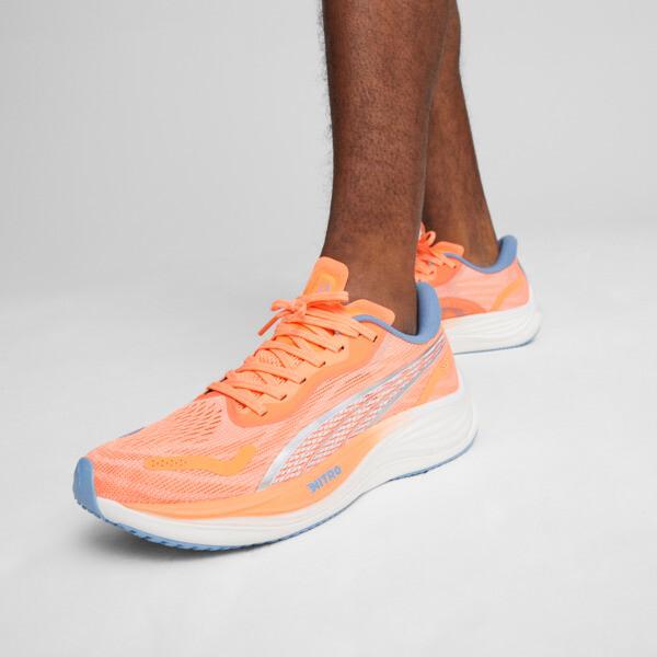 PUMA Velocity NITROâ¢ 3 Men's Running Shoes in Neon Citrus/Silver/Dewdrop Product Image