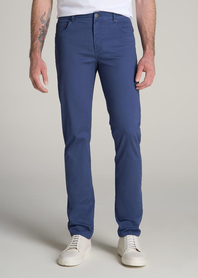 Dylan SLIM FIT Five-Pocket Pants For Tall Men in Steel Blue Male Product Image