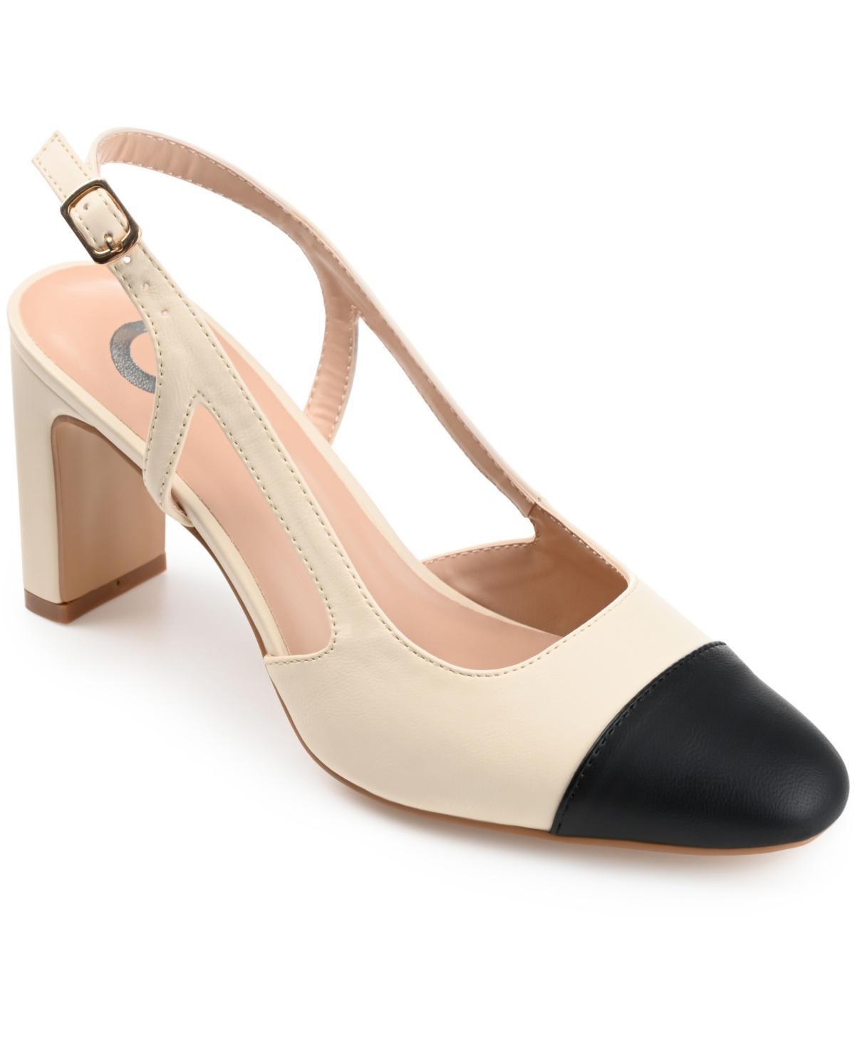 Journee Collection Womens Reignn Cap Toe Slingback Pumps Product Image