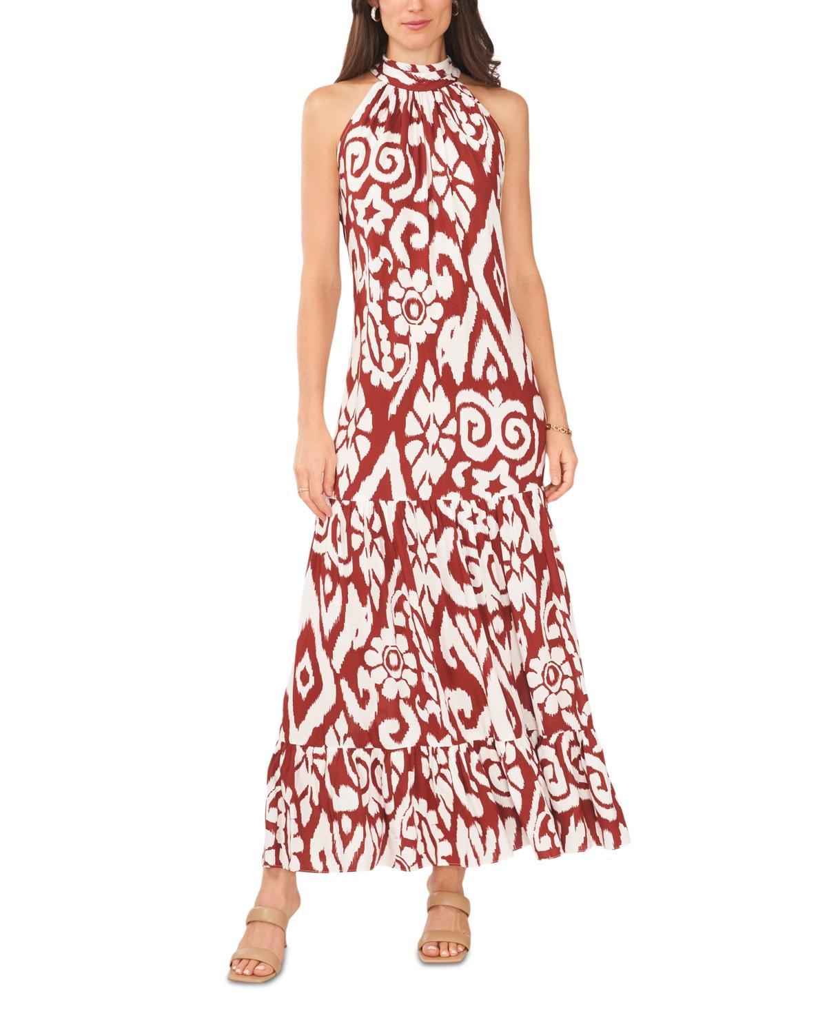 Women's Printed Halter Maxi Dress Product Image