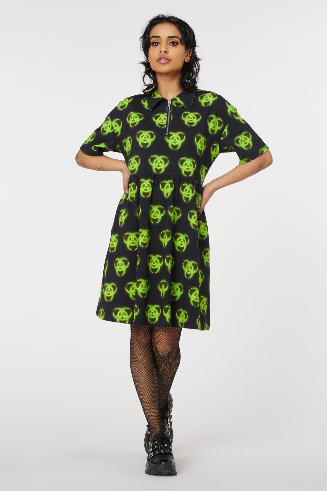 Biohazard Print Smock Dress Product Image