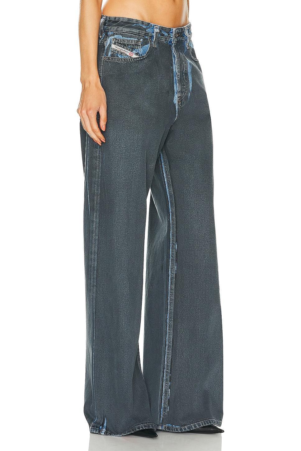 Diesel 1996 Sire Wide Leg in Grey Denim - Blue. Size 28 (also in 26, 27). Product Image