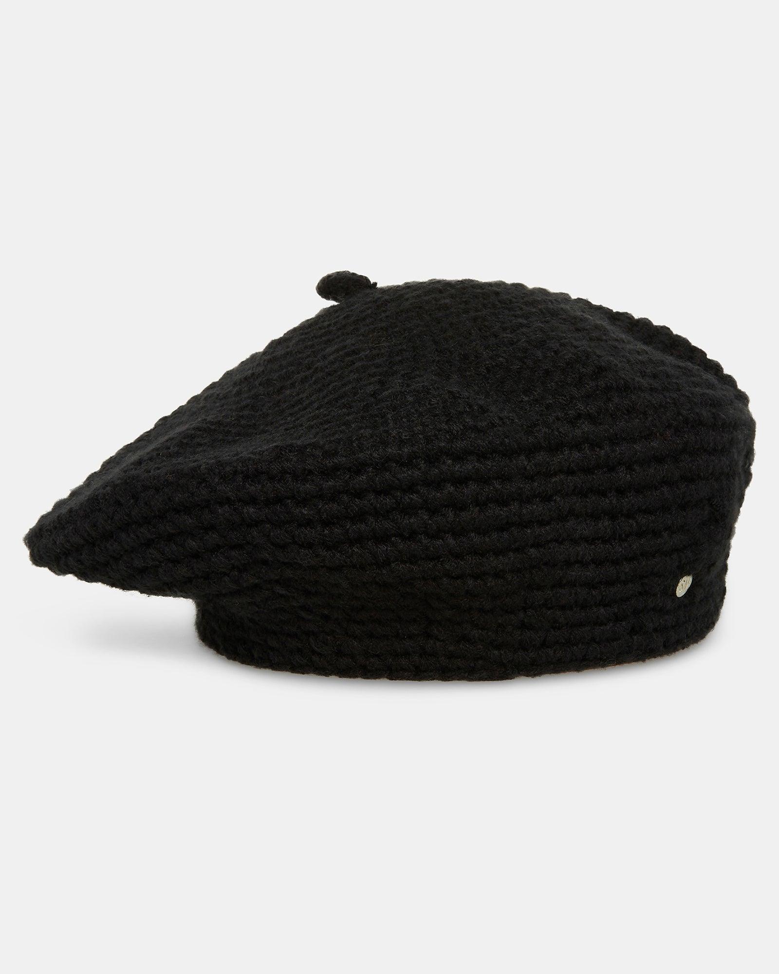 CHUNKY KNIT BERET BLACK Product Image