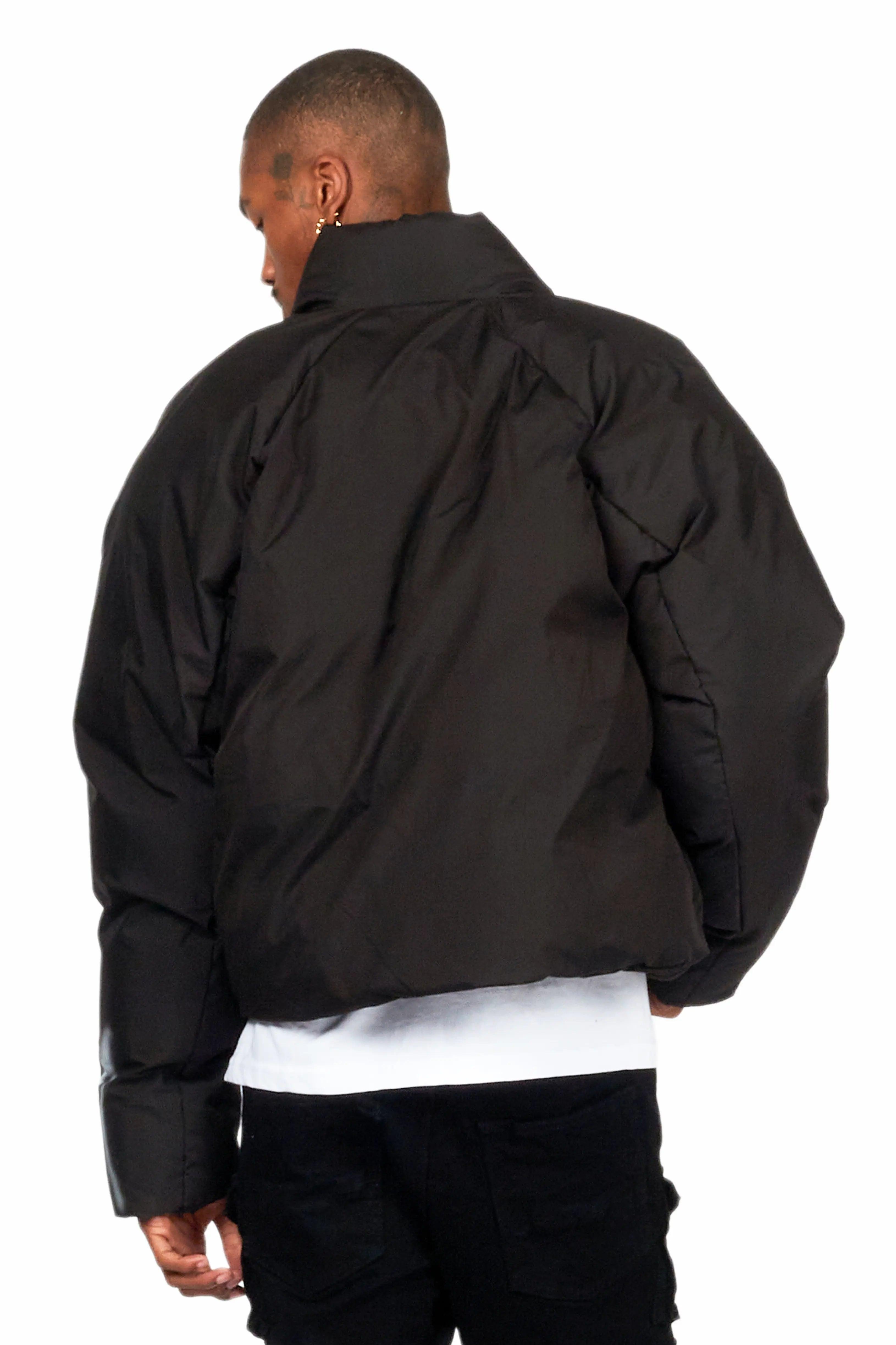 Madok Black Graphic Puffer Jacket Male Product Image