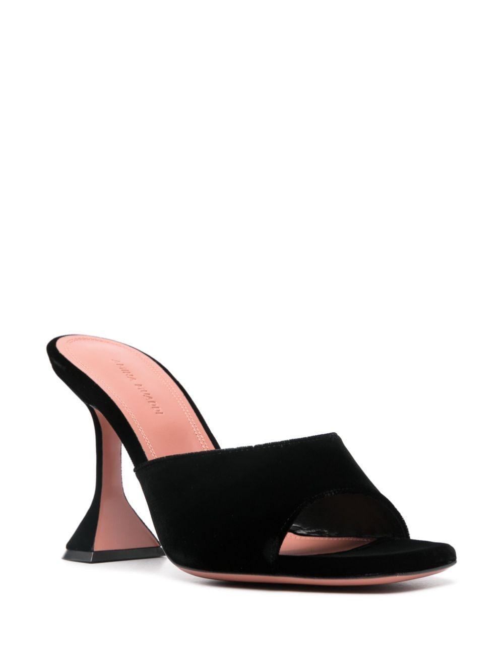 Lupita Velvet Mules In Black Product Image