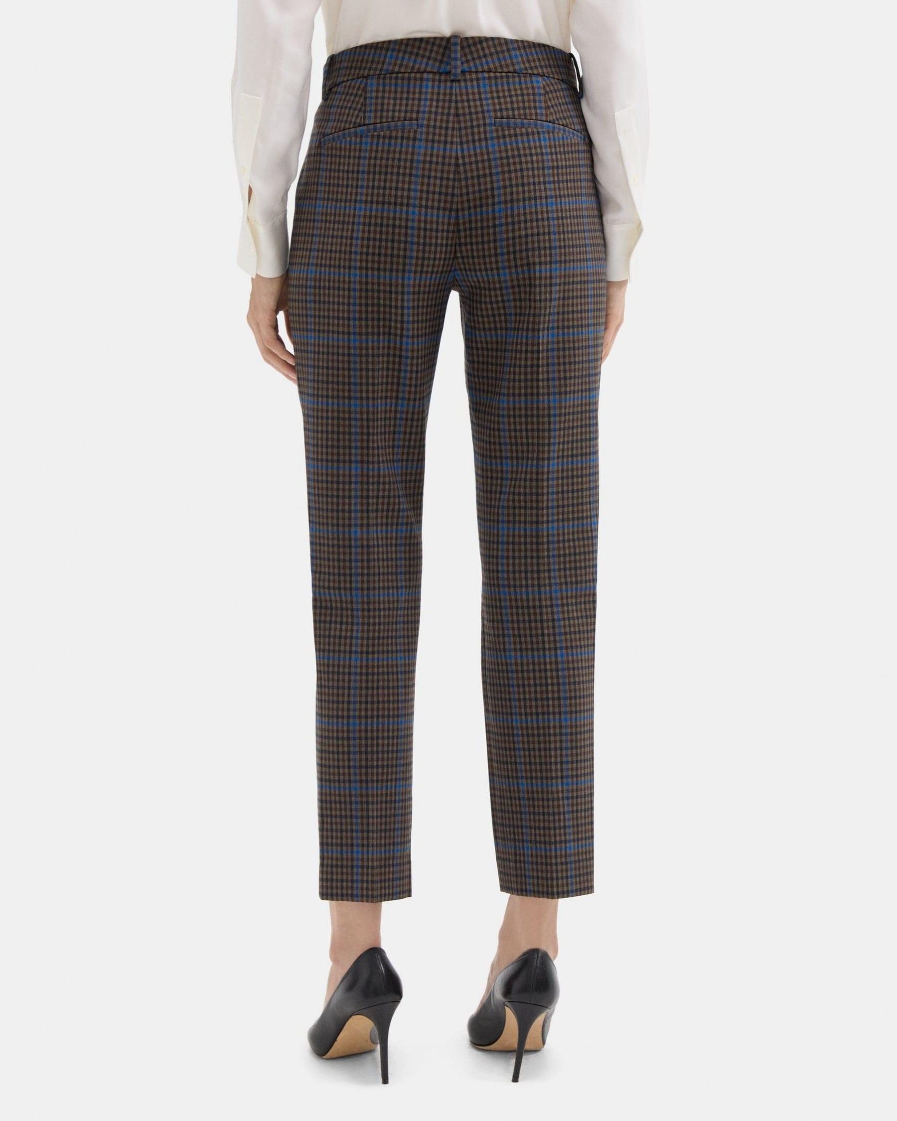 Classic Crop Pant in Windowpane Wool-Blend Product Image