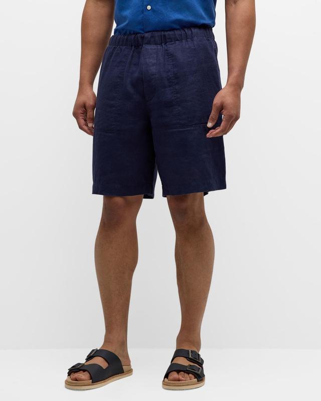 Mens Linen Pull-On Shorts Product Image