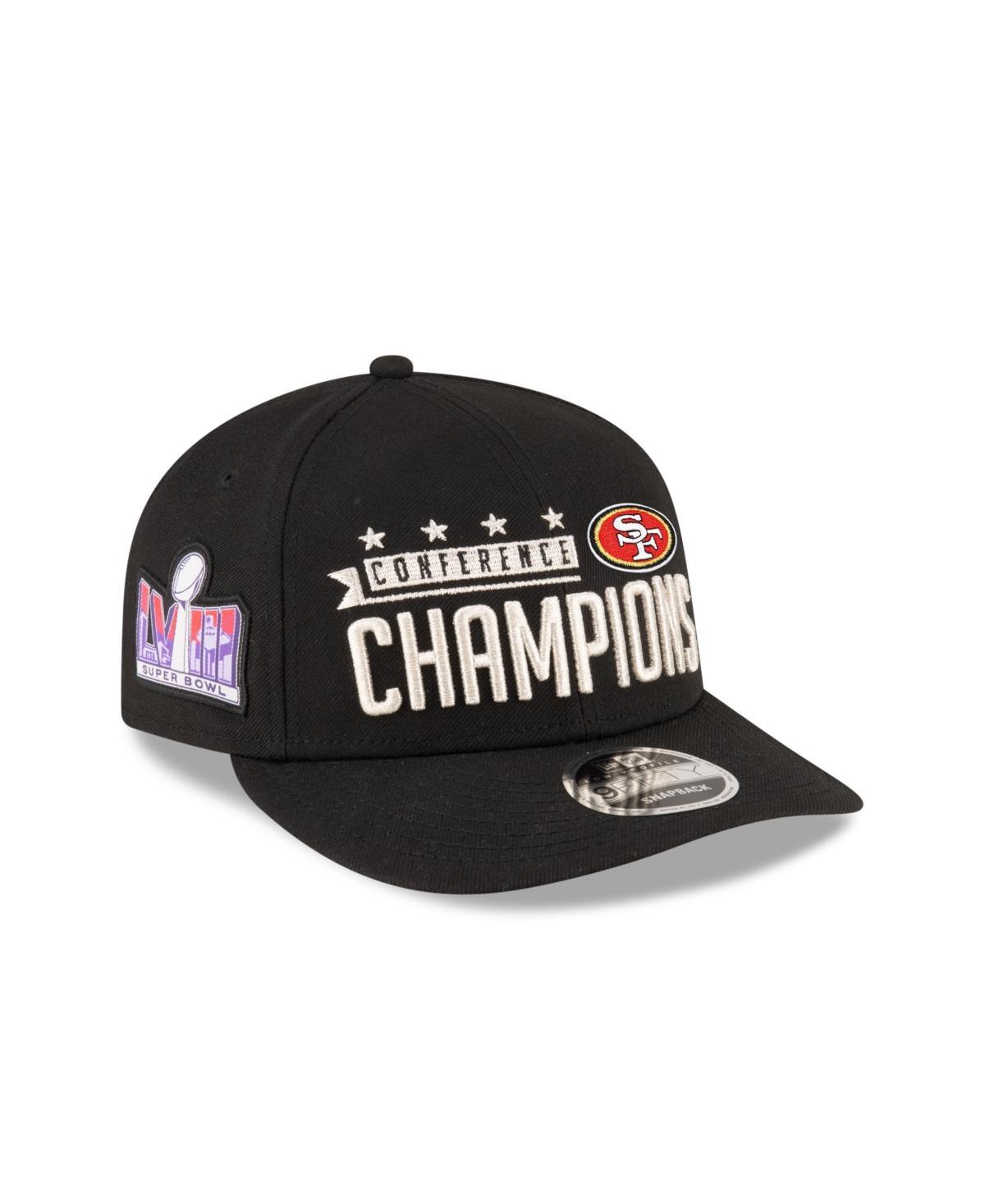 Mens New Era Black San Francisco 49ers 2023 Nfc Champions Locker Room Trophy Collection Low Profile 9FIFTY Snapback Hat Product Image