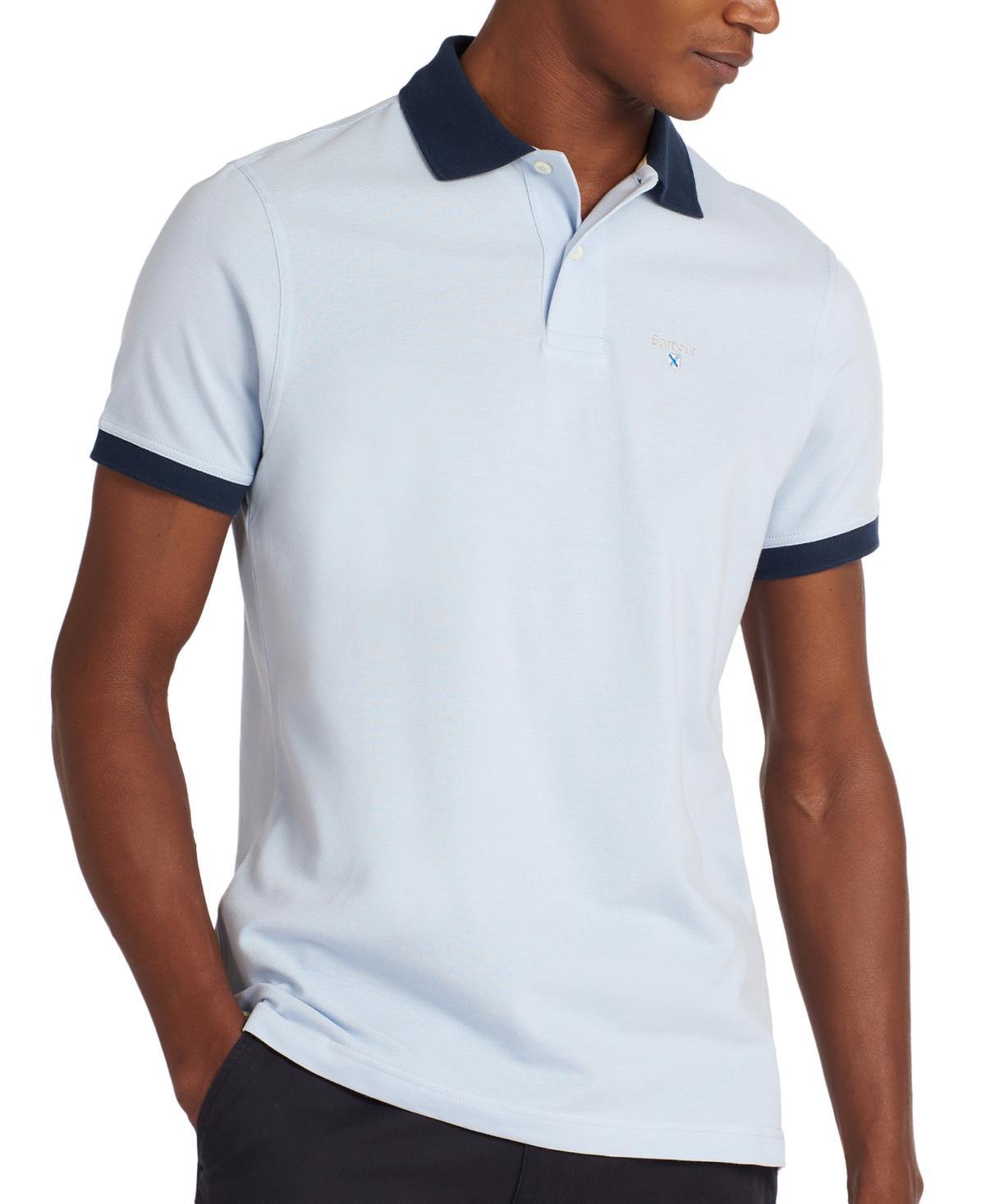 Barbour Mens Lynton Contrast-Trim Polo Product Image