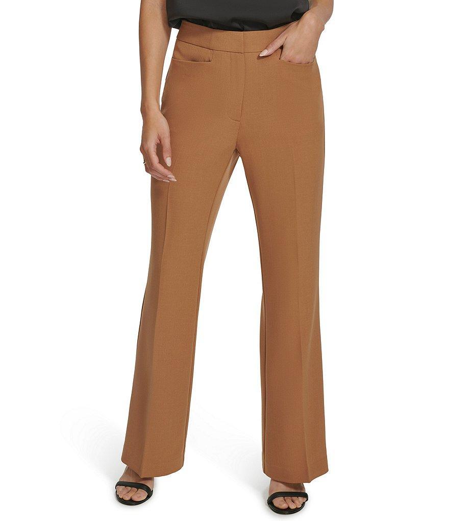 Calvin Klein Stretch Pleat Front Wide Leg Pant Product Image