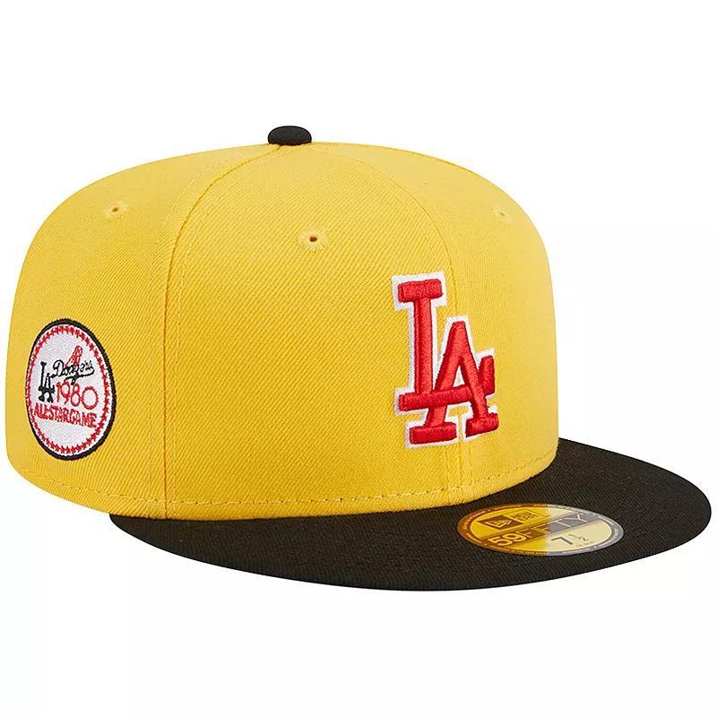 Mens New Era /Black Los Angeles Dodgers Grilled 59FIFTY Fitted Hat Product Image