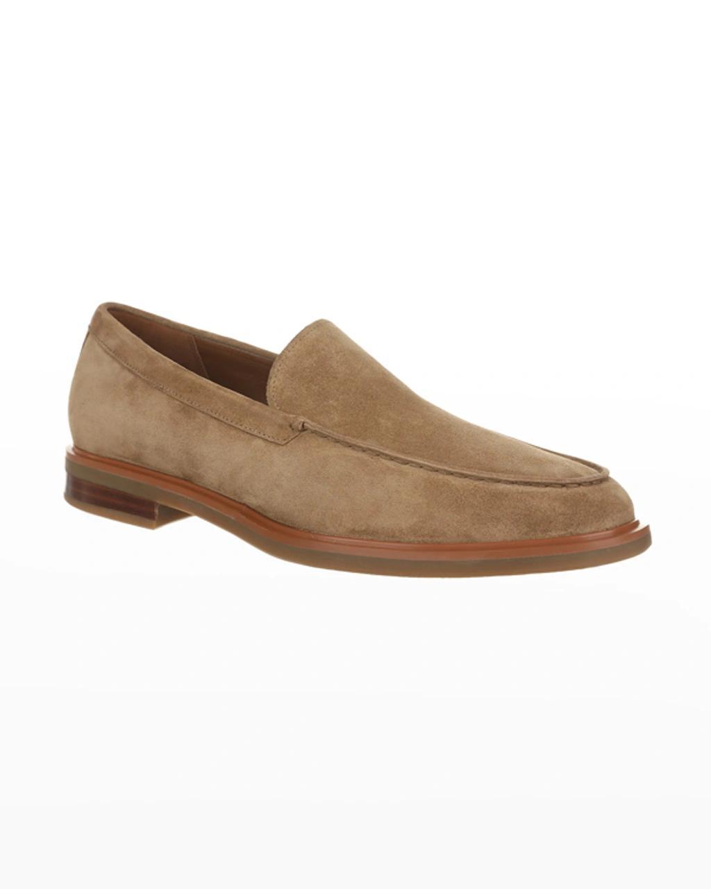 VINCE Men's Rafael Suede Slip-on Loafers In Cocoa Brown Product Image