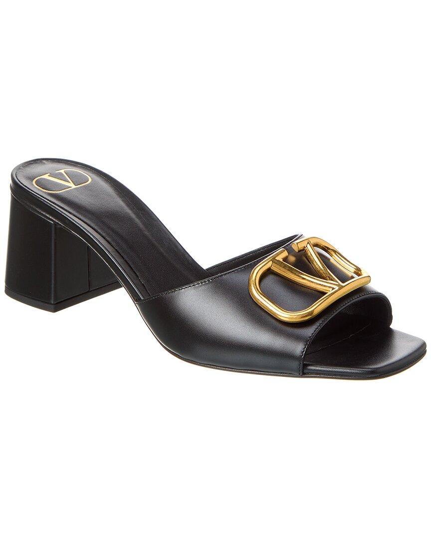 VALENTINO GARAVANI Valentino Vlogo 60 Leather Sandal In Black Product Image