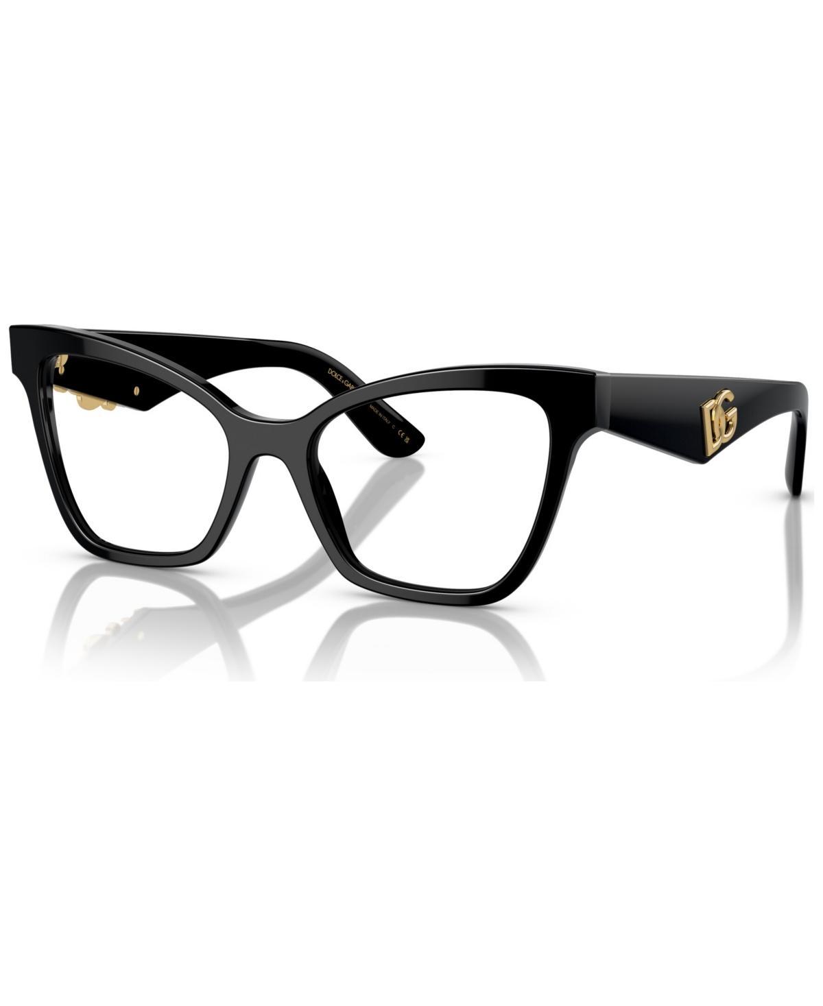 Dolce&Gabbana Womens Cat Eye Eyeglasses, DG3369 50 - Black Product Image