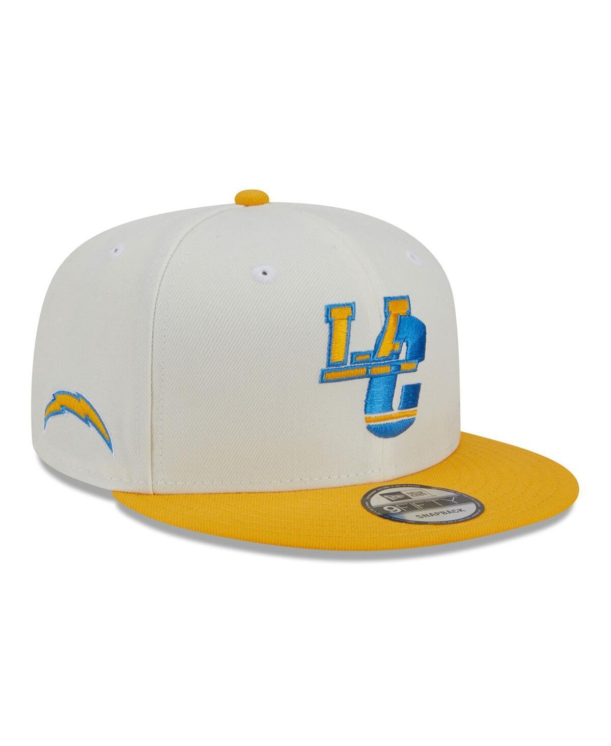 Mens New Era Cream Los Angeles Chargers City Originals 9FIFTY Snapback Hat - Cream Product Image