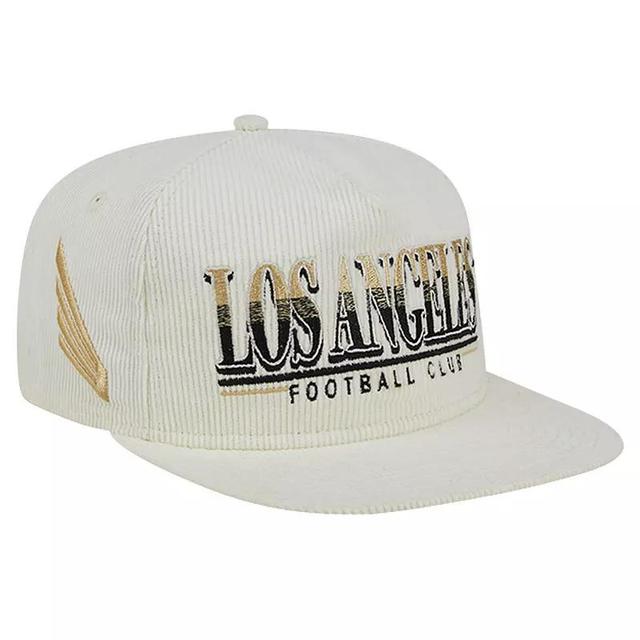 Mens New Era White LAFC Throwback Corduroy Golfer Adjustable Hat Product Image