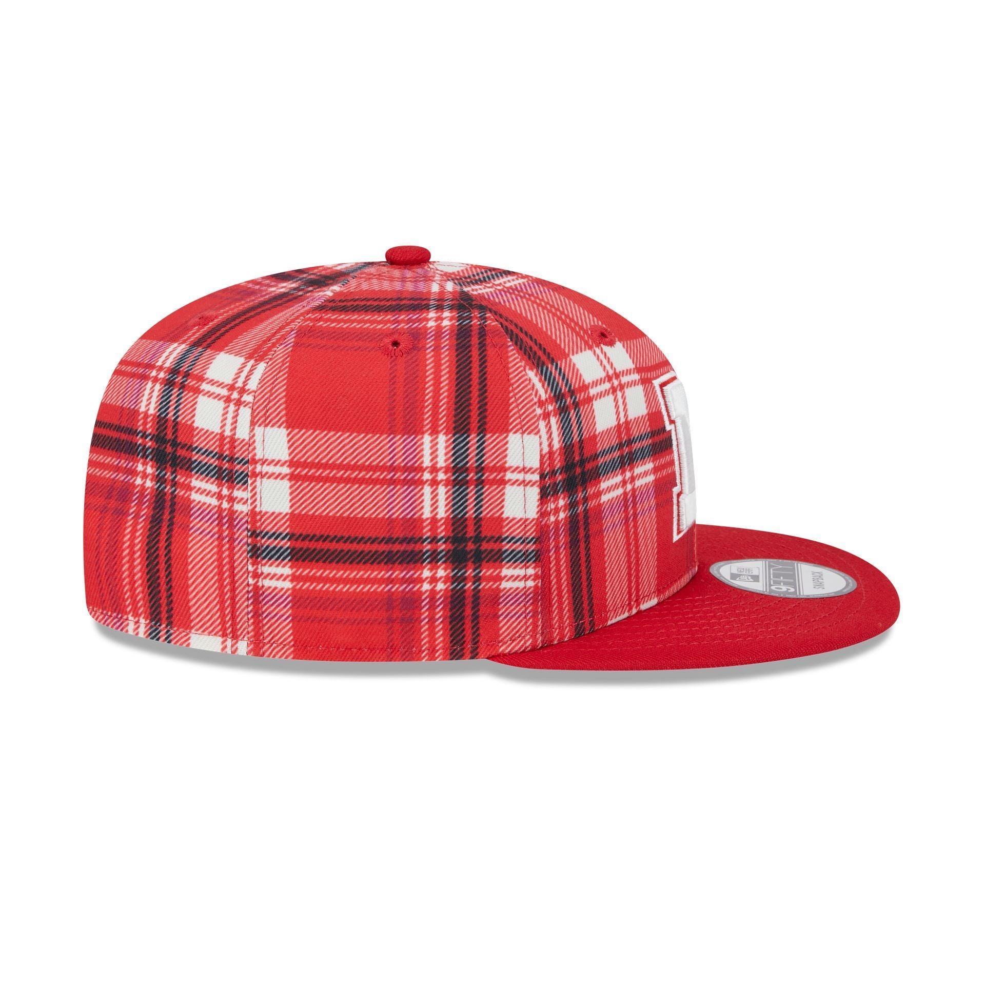 Nebraska Cornhuskers Plaid 9FIFTY Snapback Hat Male Product Image