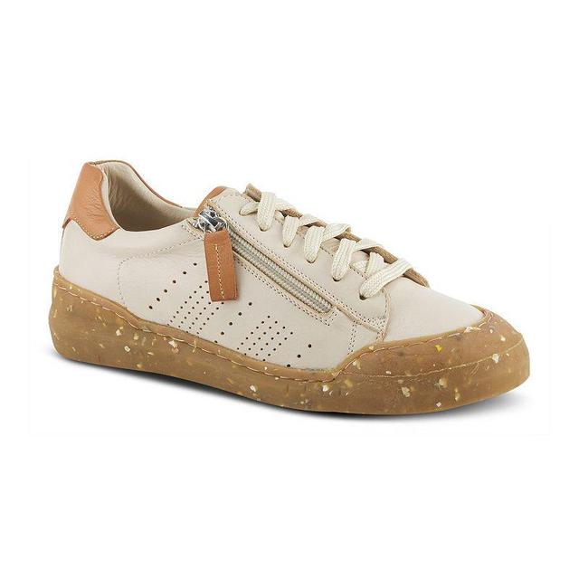 Spring Step Rantana Womens Leather Sneakers Med Beige Product Image