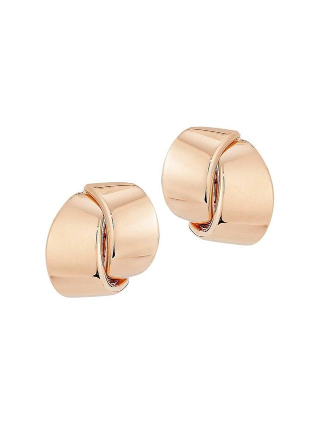Womens Abbraccio 18K Rose Gold Clip-On Earrings Product Image