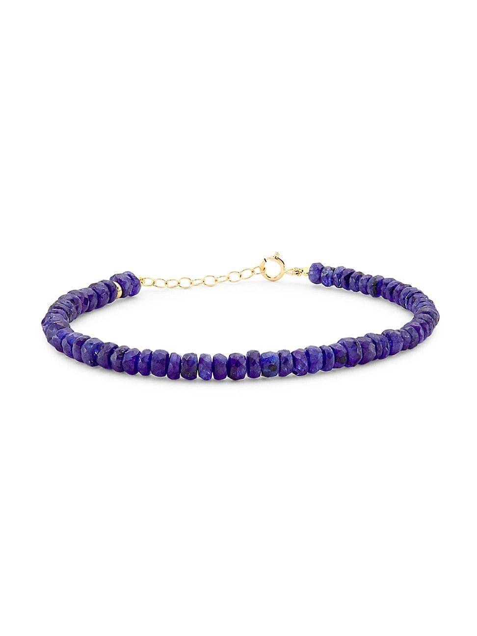 Womens Birthstone 14K Yellow Gold & Gemstone Beaded Bracelet Product Image