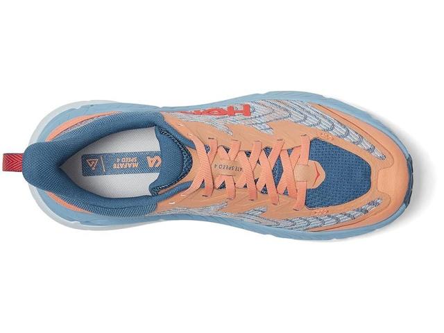 Hoka Mafate Speed 4 (Papaya/Real Teal) Women's Shoes Product Image